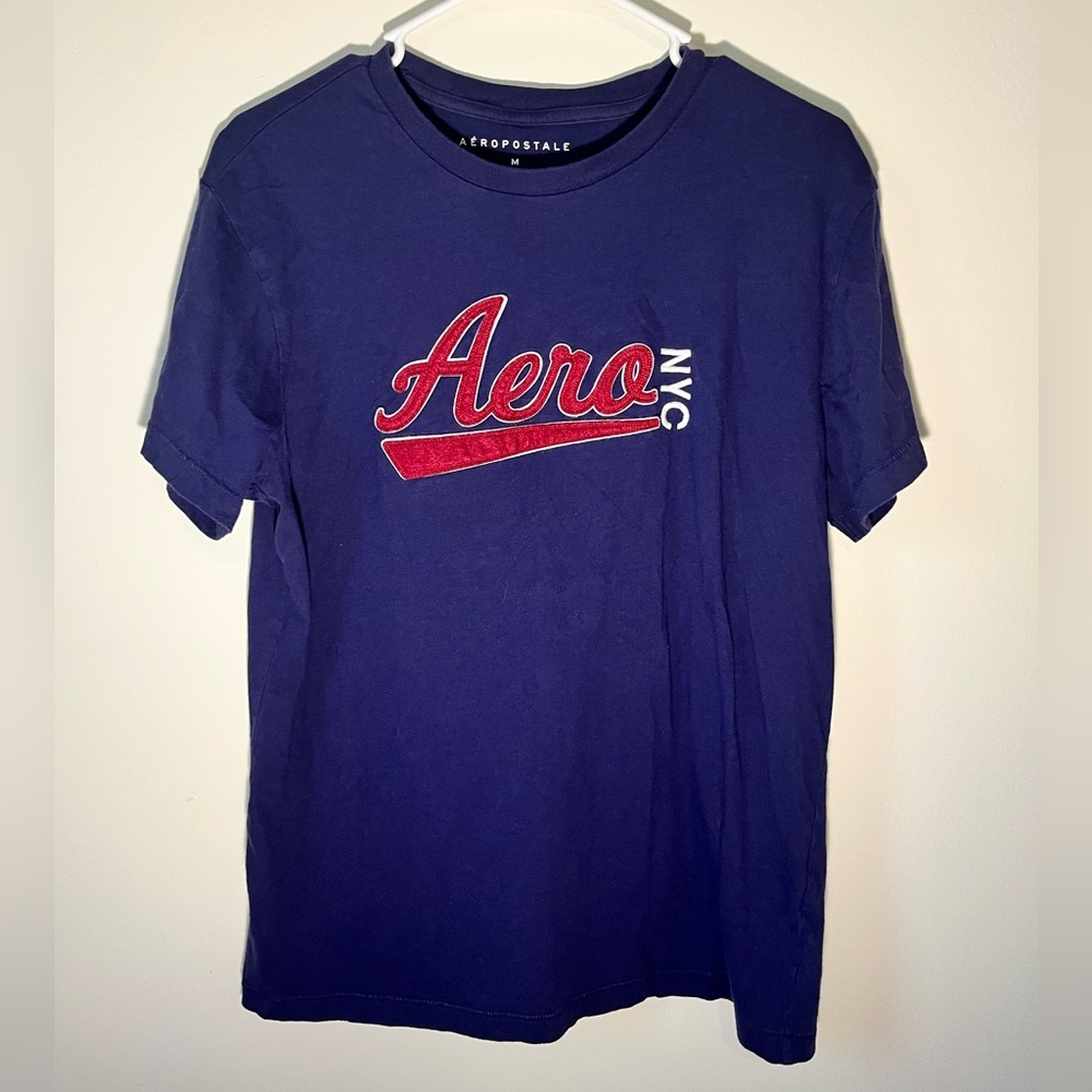 Aeropostale Navy Red Cotton Short Sleeve T Shirt Men’s Size M